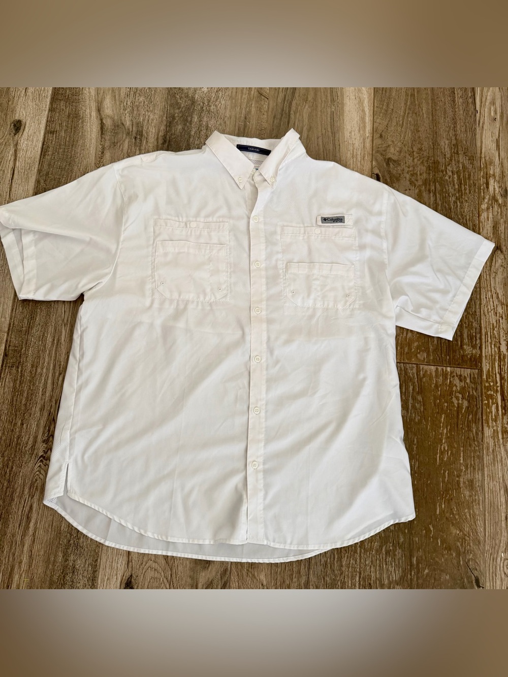 Columbia Men's White New Short-Sleeve Button-Down Fishing Utility Shirt 2XL